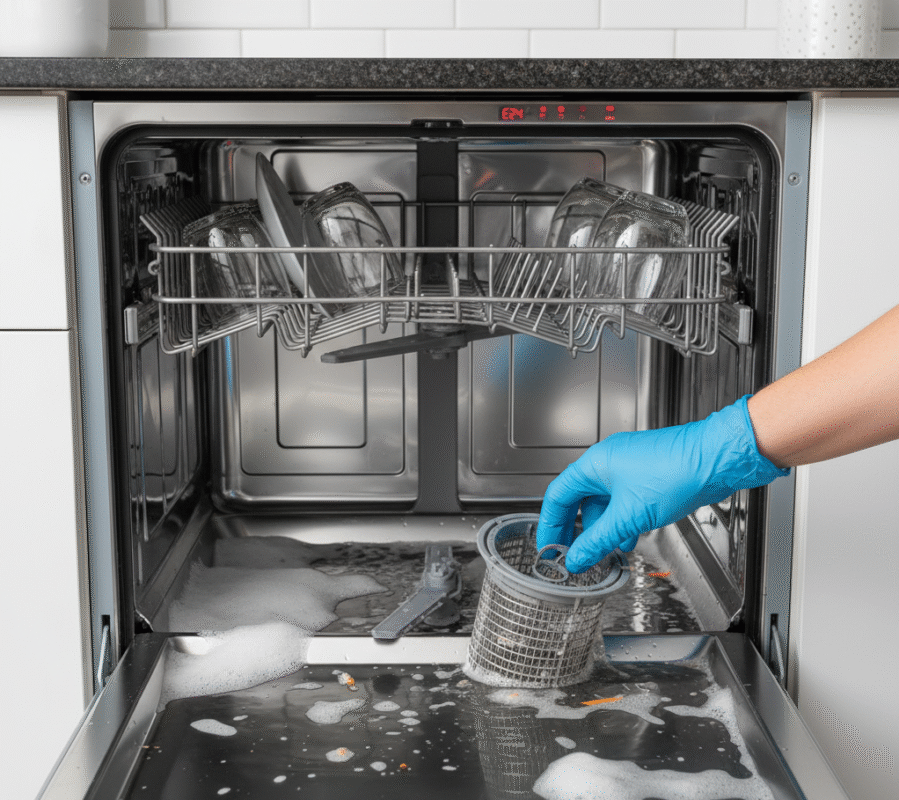 دلایل عدم تخلیه آب ماشین ظرفشویی